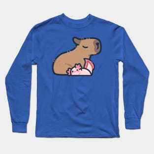 Capybara & Axolotl Friends Long Sleeve T-Shirt